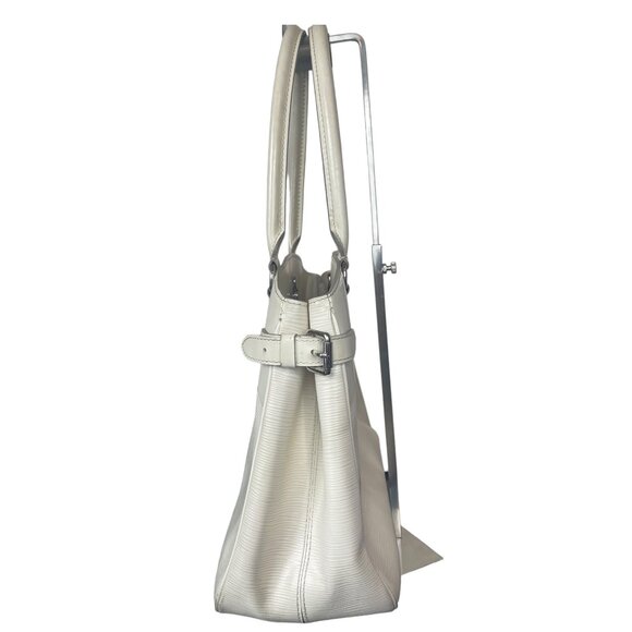 Authentic Louis Vuitton Epi Leather Passy PM White Ivory Hand Bag Tote - Picture 3 of 13